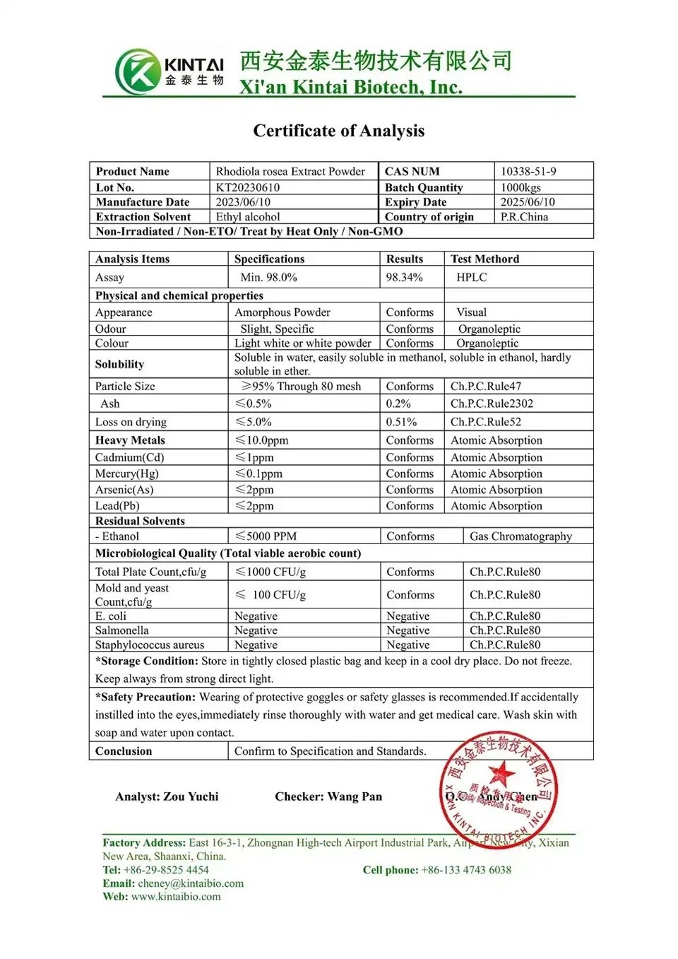 Salidroside Powder suppliers